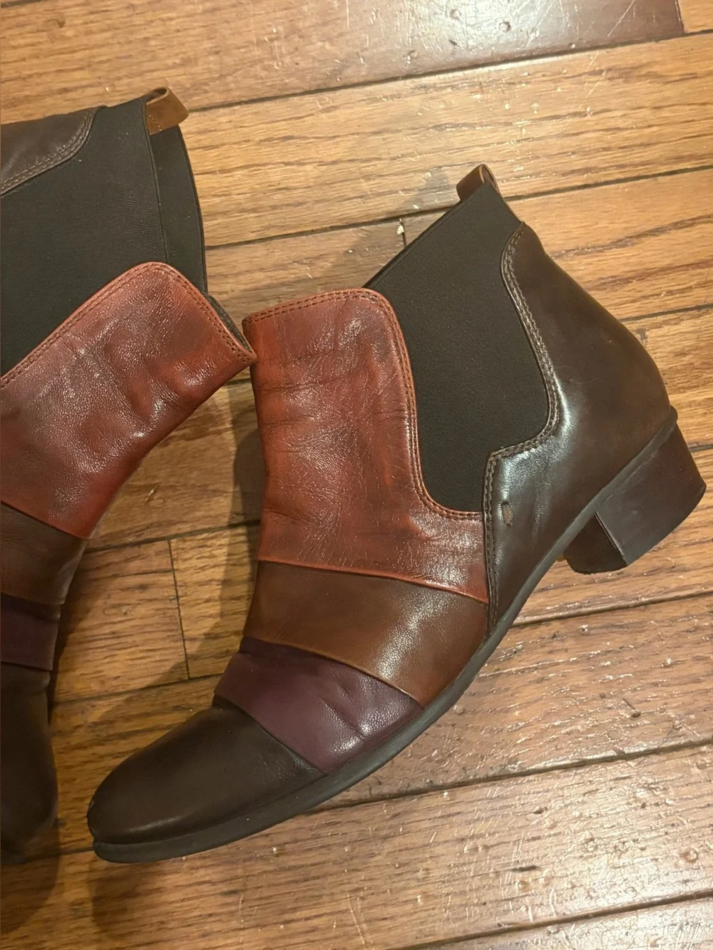 Everybody Boots Size 8.5 Brown Multi Made In Italy Leather Upper & Lining